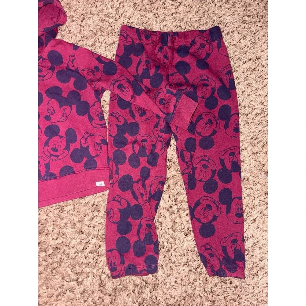 Baby‎ Gap X Mickey 2 pc Set Hoodie Joggers Unisex Boy Girl 4T GUC